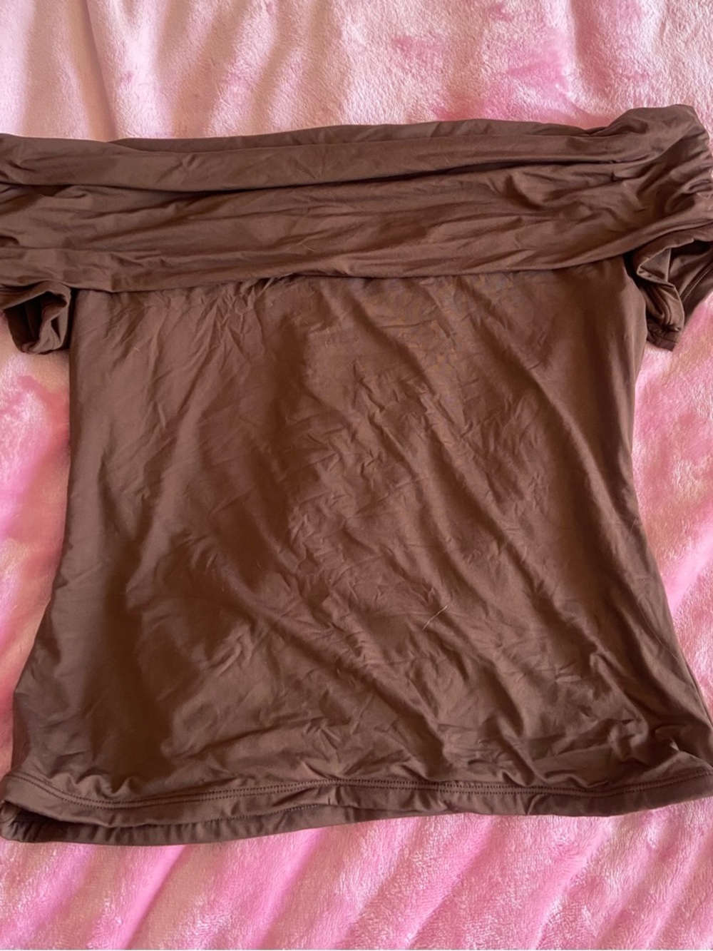 Off-Shoulder Brown Women's Top